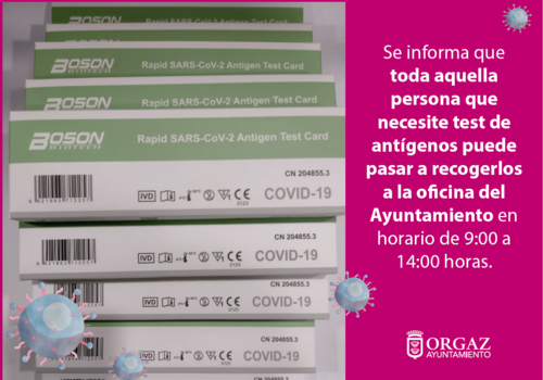 Reparto de antígenos para los orgaceños 