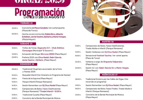 PROGRAMACIÓN FERIA Y FIESTAS 2025