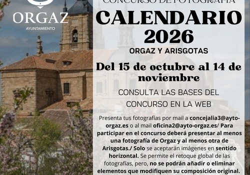 CONCURSO DE FOTOGRAFÍA CALENDARIO 2026