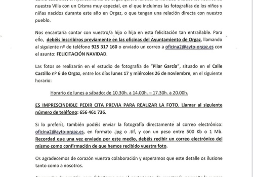 EL ESPÍRITU DE LA NAVIDAD LLEGA A ORGAZ