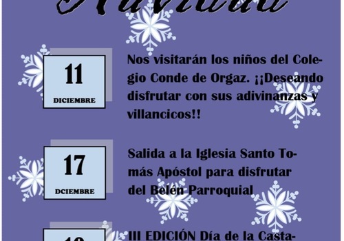 PROGRAMACIÓN NAVIDEÑA CENTRO DE DÍA