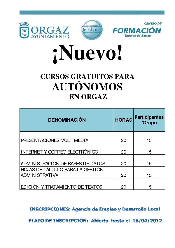 CURSOS DE INFORMATICA PARA AUTONOMOS