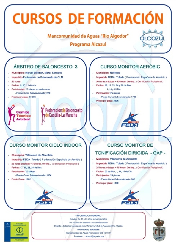 NUEVOS CURSOS DE FORMACIÓN- PROGRAMA ALCAZUL