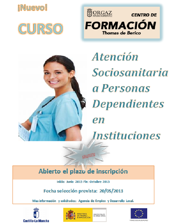 NUEVO CURSO DE ATENCIÓN SOCIOSANITARIA EN ORGAZ