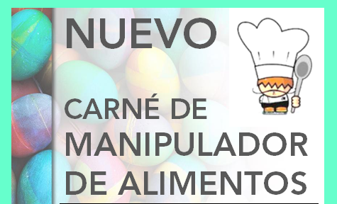 NUEVO  CURSO PARA LA OBTENCIÓN  DEL CARNE DE MANIPULADOR DE ALIMENTOS