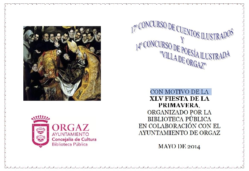 CONCURSO DE CUENTO Y POESÍA VILLA DE ORGAZ