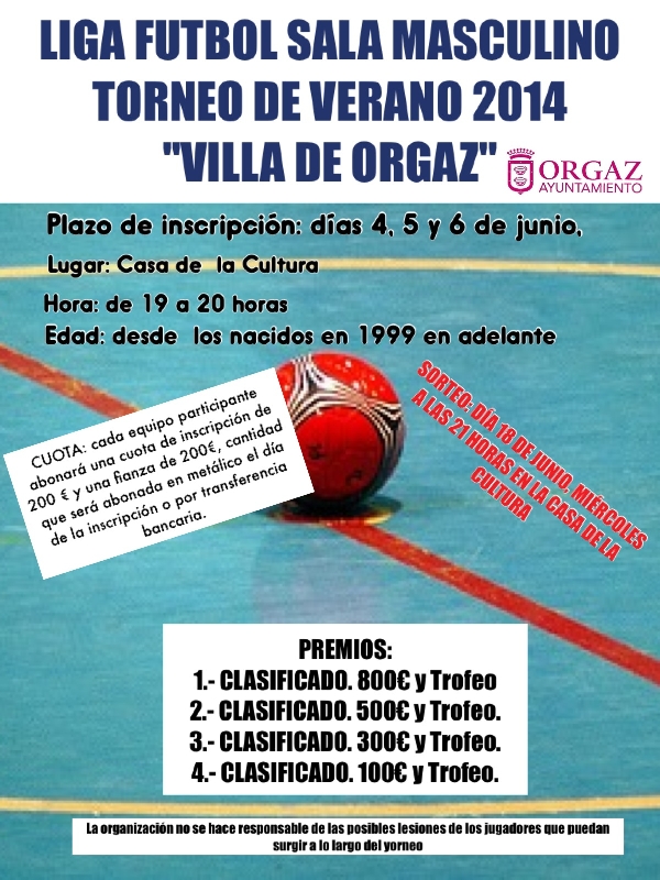 CARTEL LIGA FUTBOL SALA