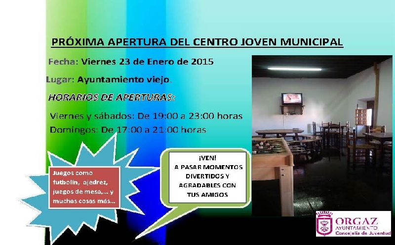 APERTURA CENTRO JOVEN