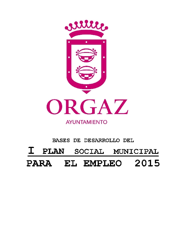 I PLAN DE EMPLEO 2015