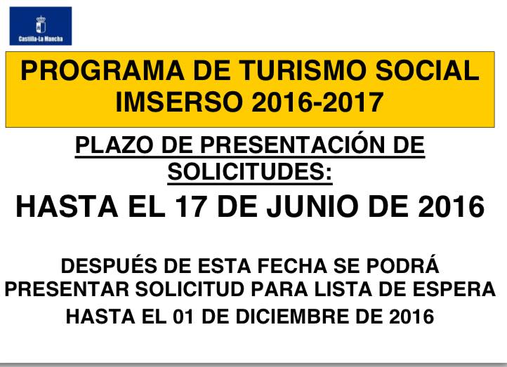 PROGRAMA TURISMO SOCIAL, IMSERSO