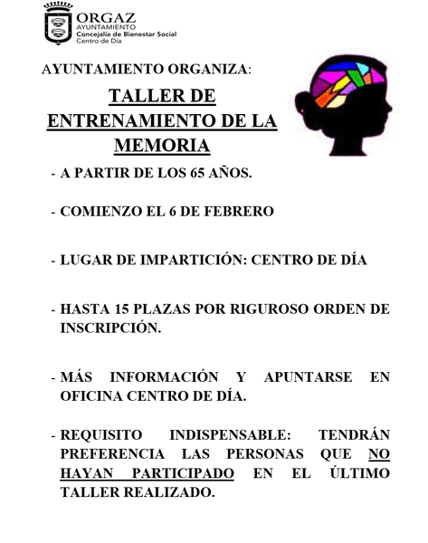 Nuevo taller de memoria gratuito