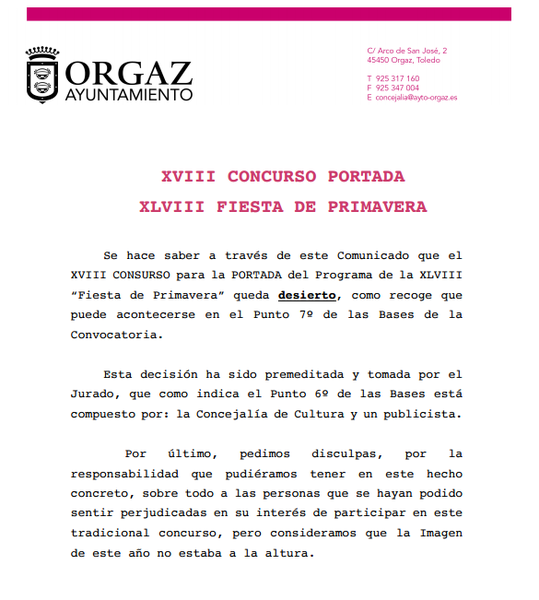 Concurso Portada del programa de la Fiesta de Primavera