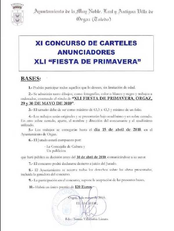 CONCURSO CARTELES FIESTA DE PRIMAVERA