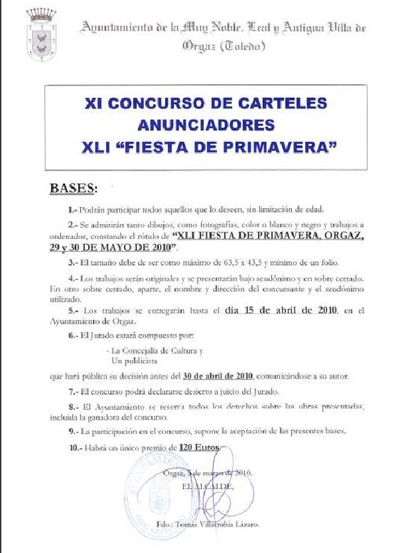 CONCURSO CARTELES FIESTA DE PRIMAVERA