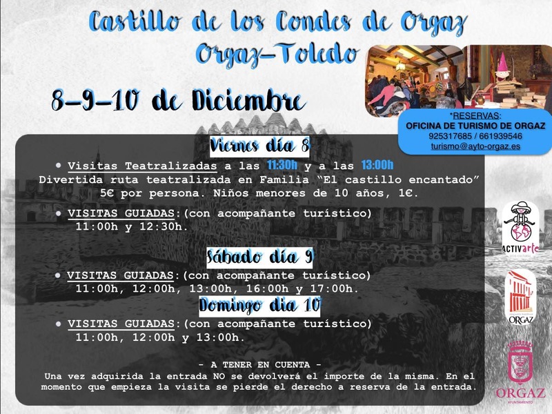 Rutas teatralizadas en el Castillo de los Condes de Orgaz