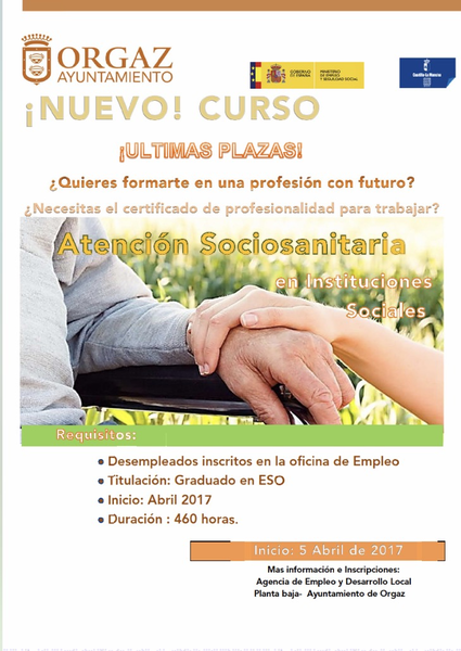 Curso de atención sociosanitaria