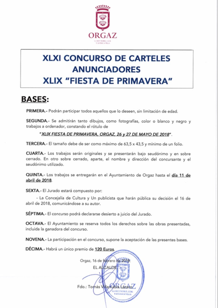 Concurso de carteles Fiesta de Primavera 