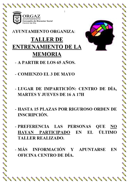 Taller de entrenamiento de memoria