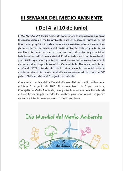 III SEMANA DEL MEDIO AMBIENTE 