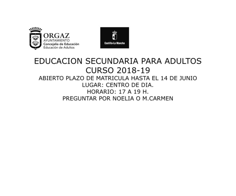 EDUCACIÓN SECUNDARIA PARA ADULTOS 