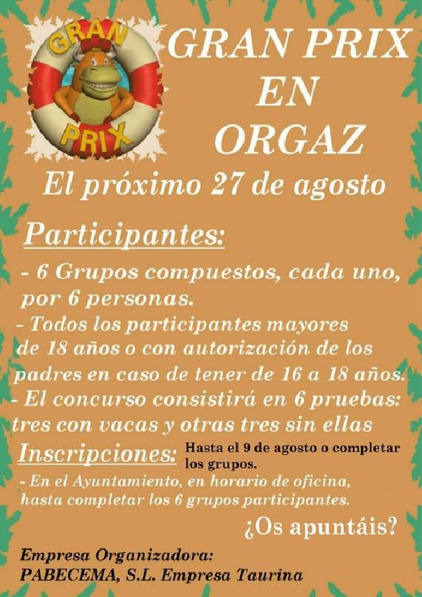 GRAN PRIX EN ORGAZ