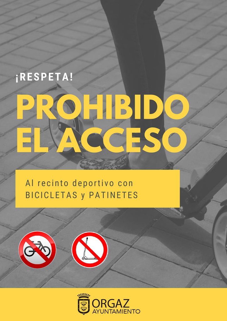 Acceso restringido de bicicletas y patinetes al Campo de Fútbol 