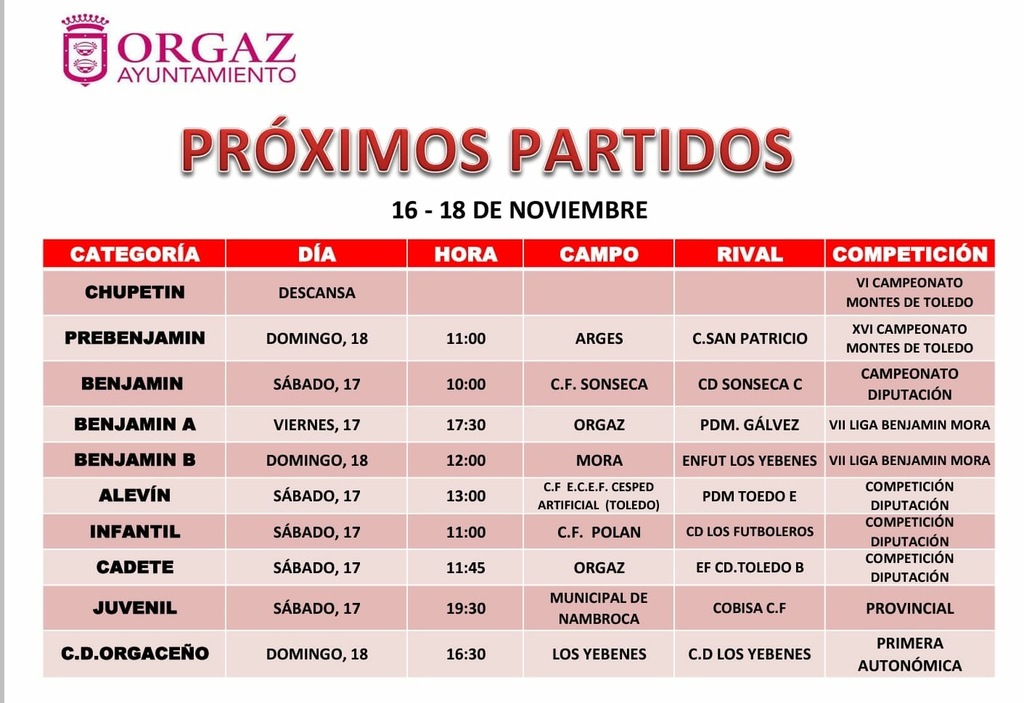 Calendario de Partidos 