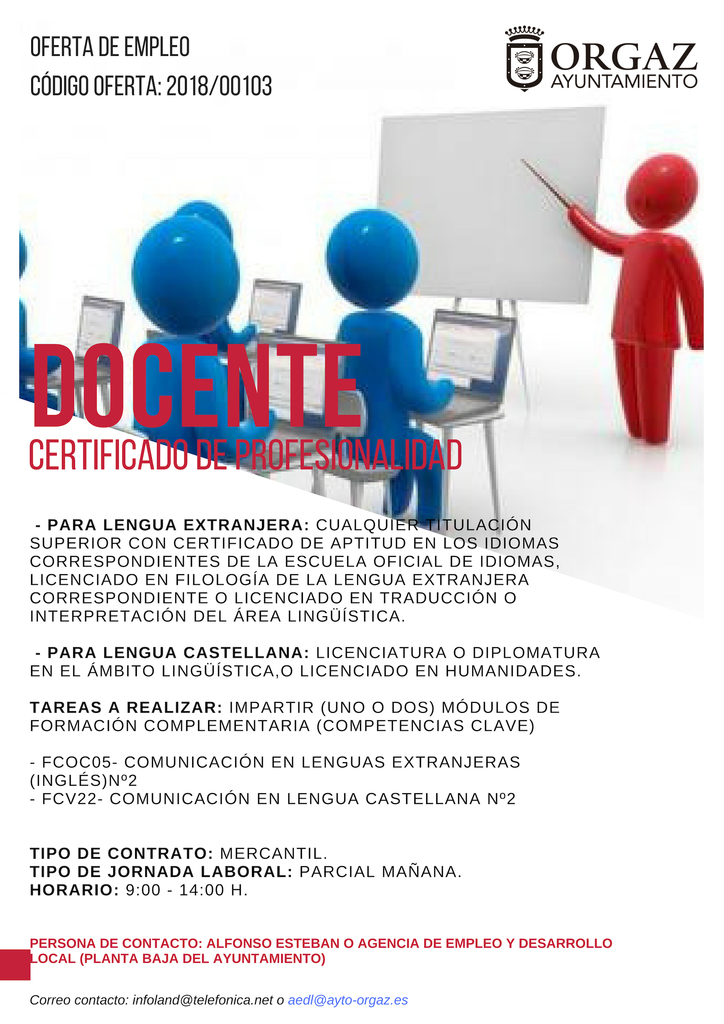 Oferta de Empleo como Docente 