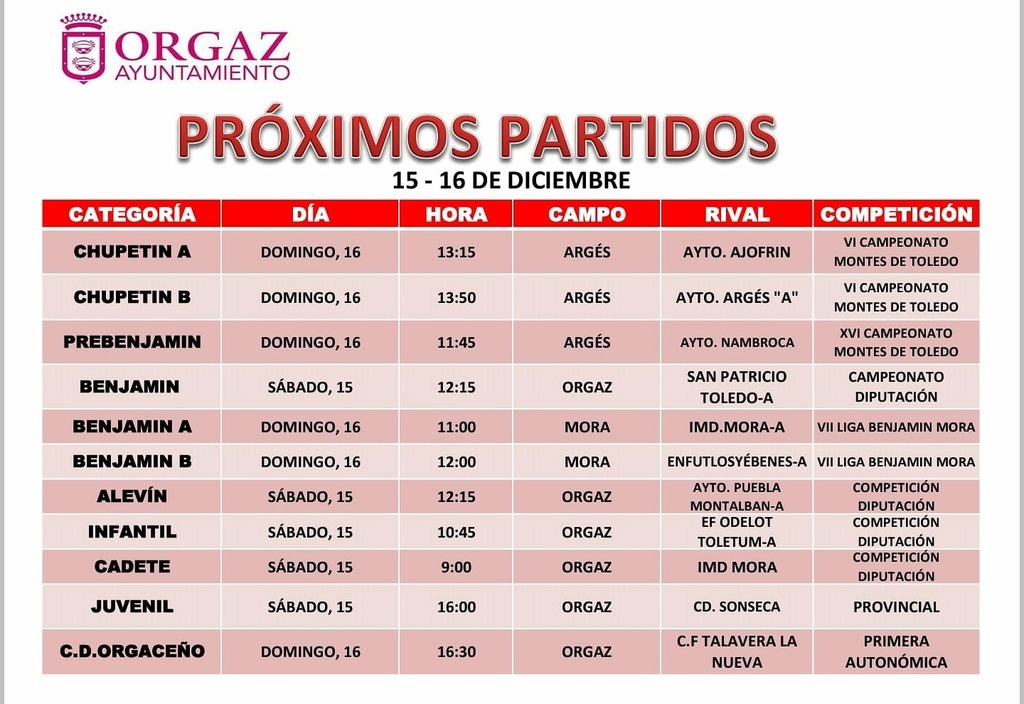 Calendario de Partidos 