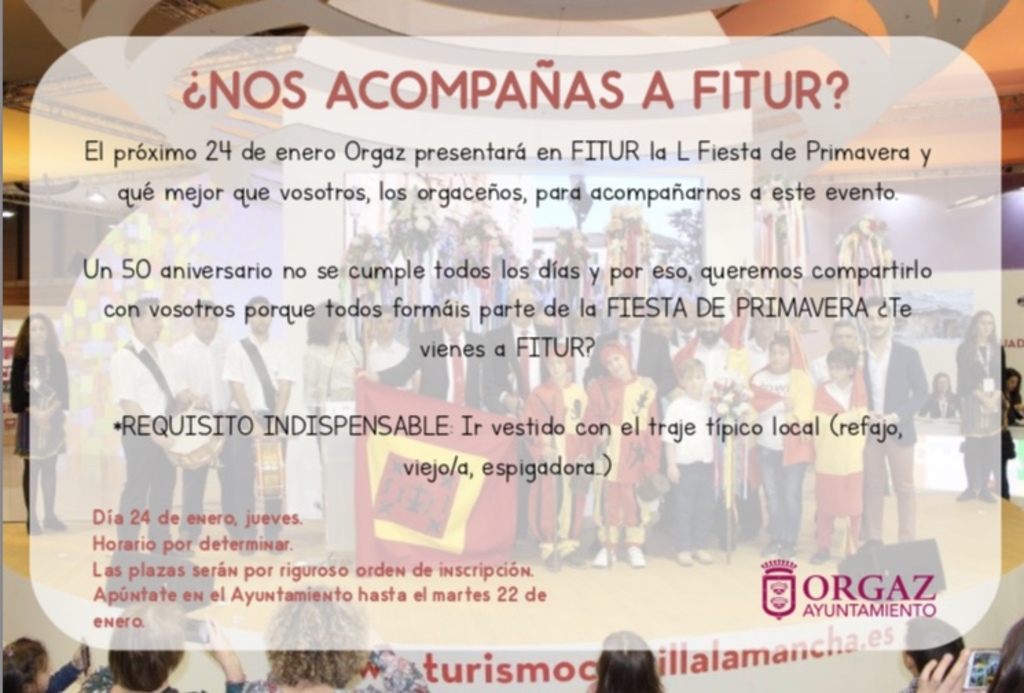 ¿Te vienes a FITUR? 