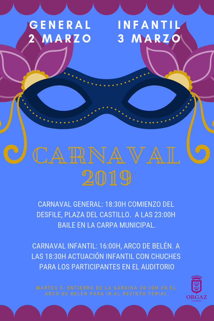 Cambio de horario Carnaval Infantil 