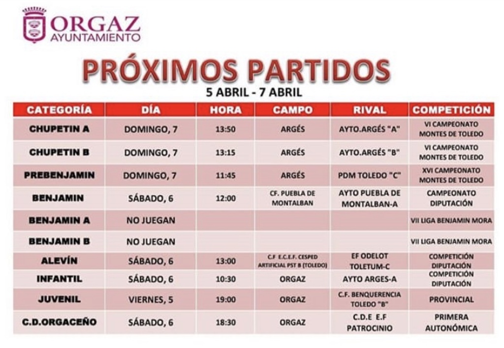 Calendario de Partidos 