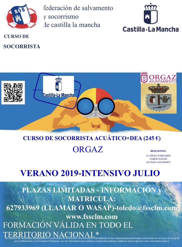 Curso de socorrista verano 2019 