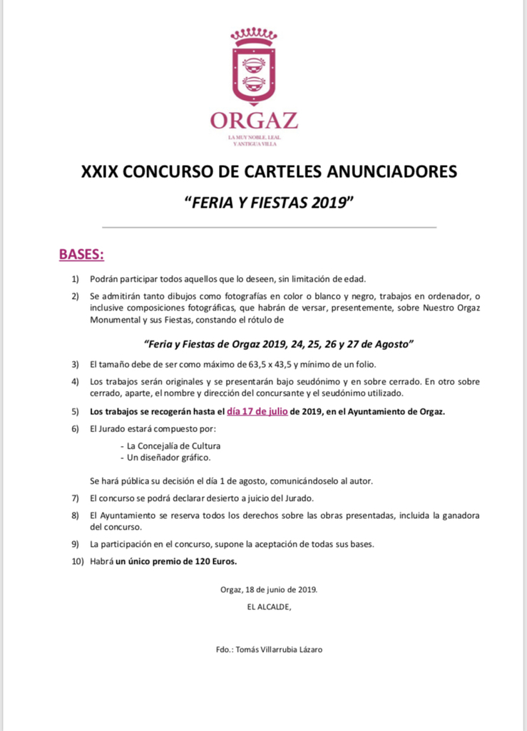 Concurso Portada de Feria 2019 
