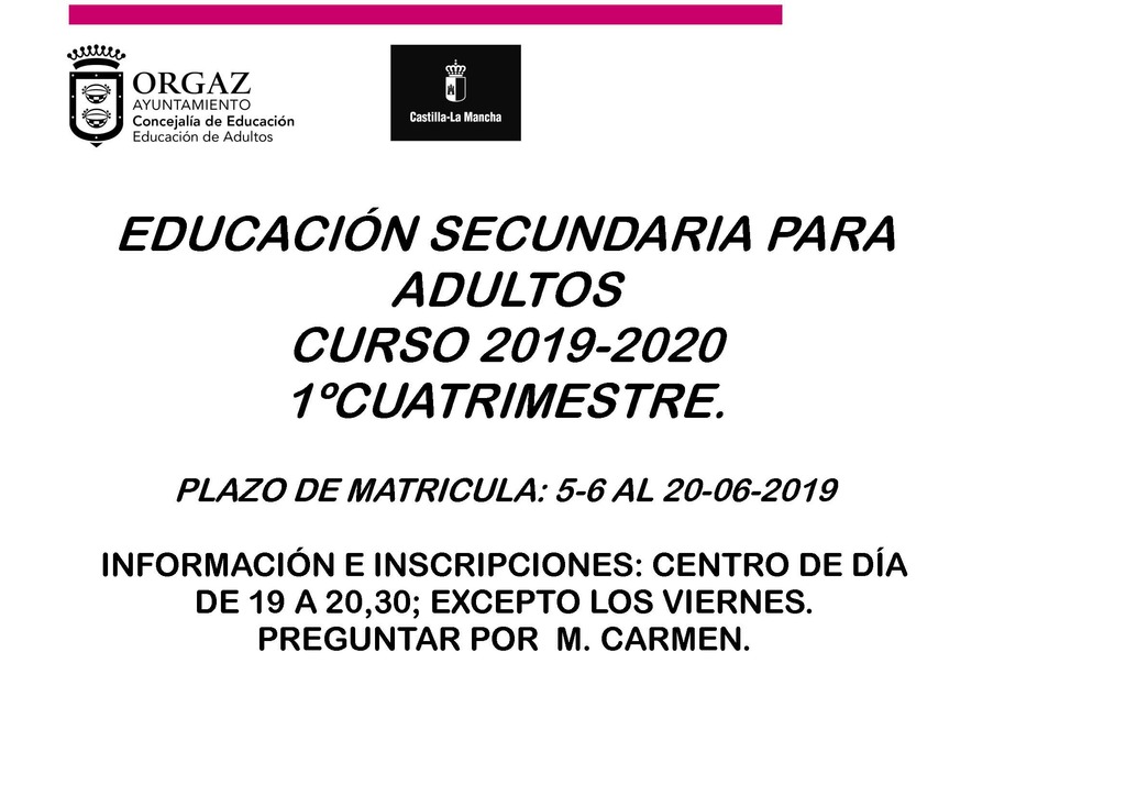 Educación Secundaria para Adultos 