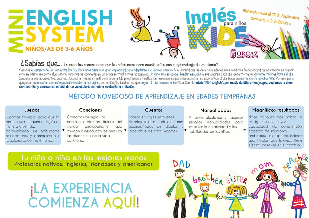 Método Mini English en la Escuela Municipal de Idiomas 