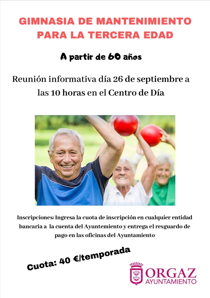 Gimnasia para la tercera edad 