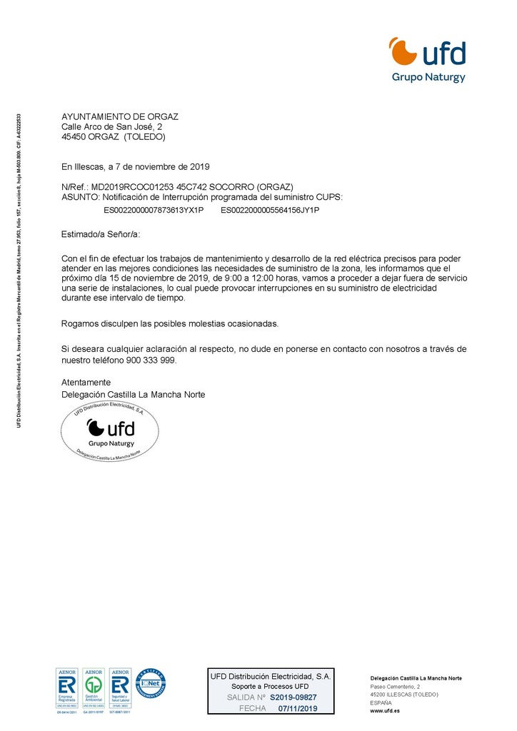 Corte de Suministro