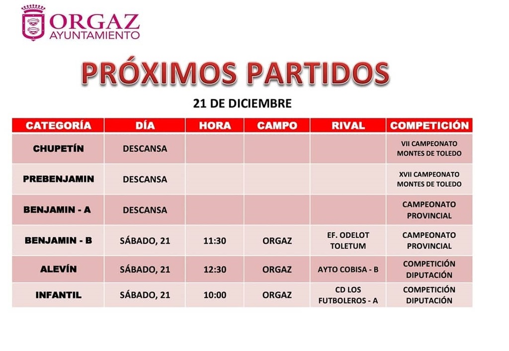 Calendario de Partidos 