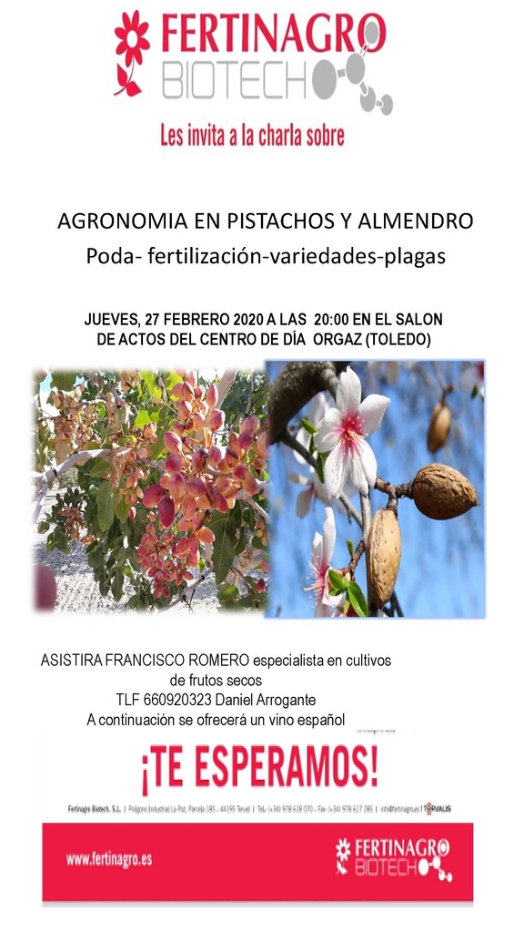 Charla agronomía pistachos y almendros 