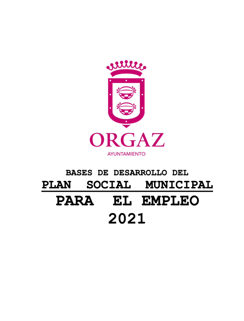 Bases Plan Social Empleo 2021