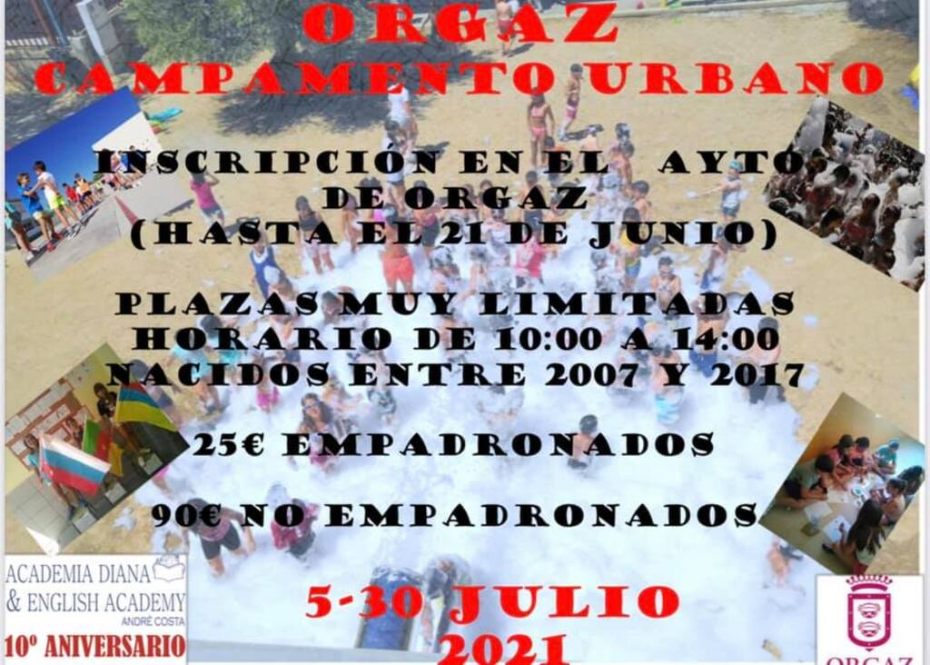 INSCRIPCIÓN CAMPAMENTO URBANO ORGAZ