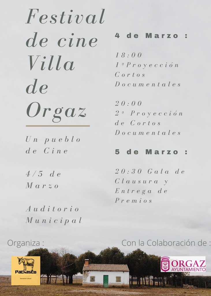 Carteles oficiales de las Proyecciones del I Festival de Cine Villa de Orgaz 