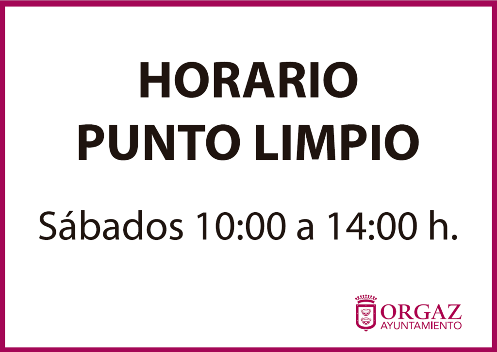 Horario Punto Limpio 