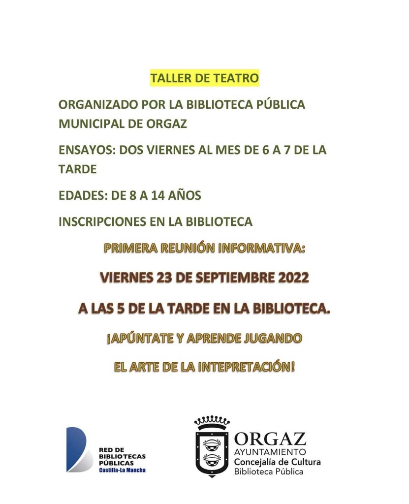 Taller de teatro en la Biblioteca 