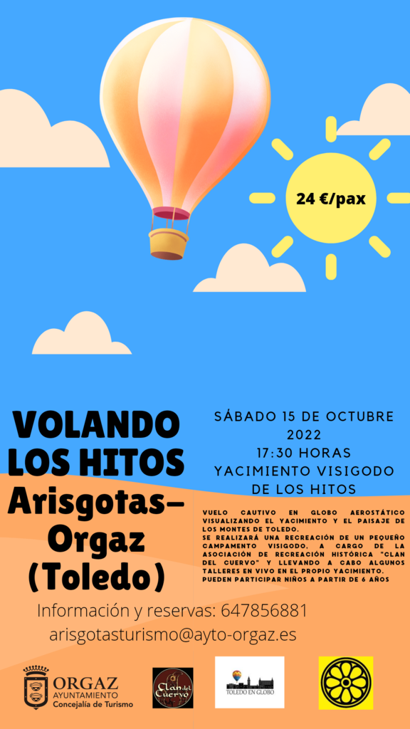 Vuelo cautivo con globo aerostático sobre el Yacimiento Visigodo de Los Hitos