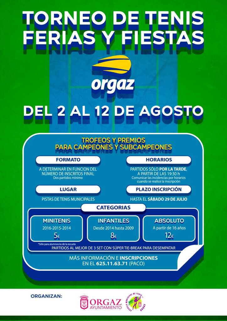 TORNEO DE TENIS FERIAS Y FIESTAS 2023