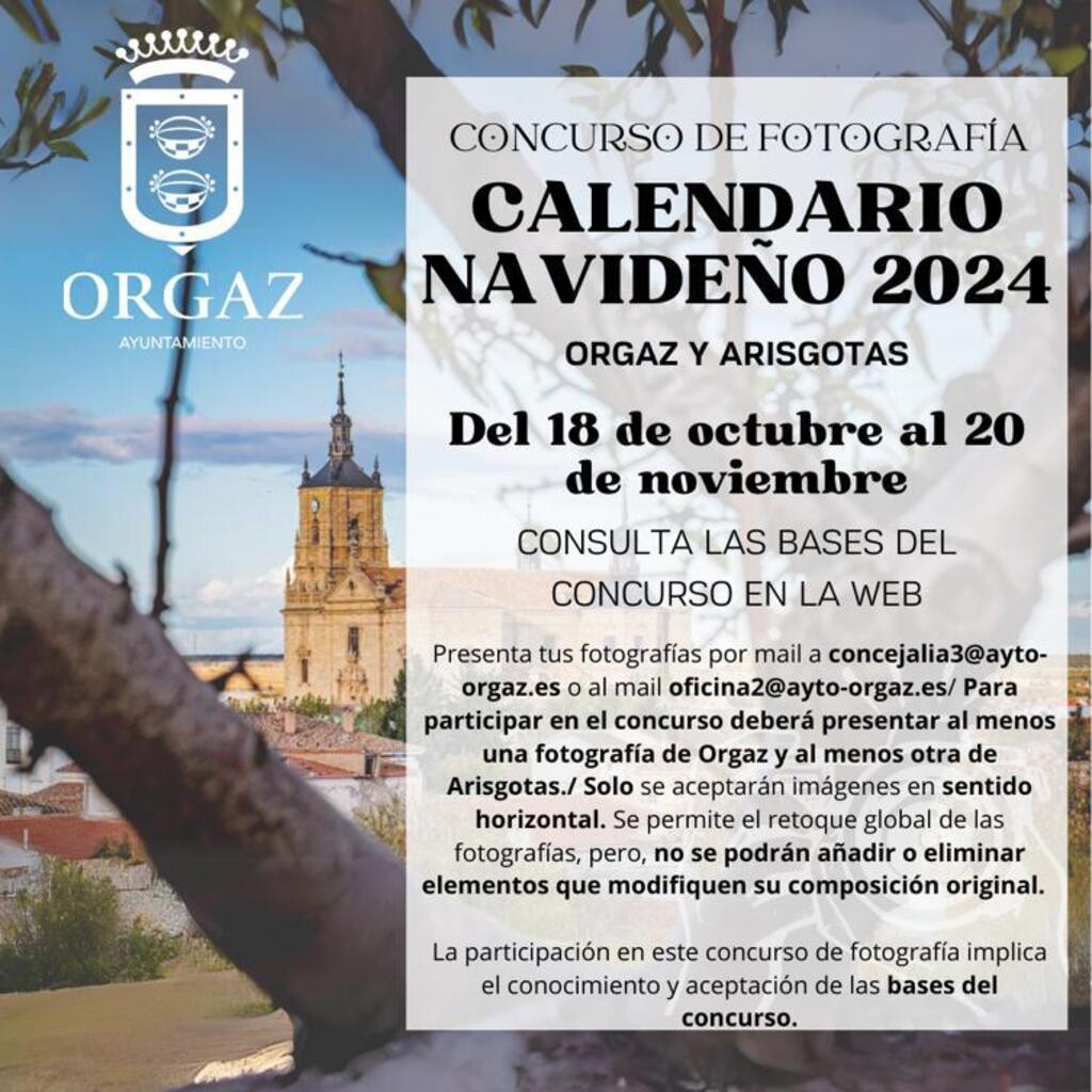 CONCURSO CALENDARIO ORGAZ-ARISGOTAS 2024