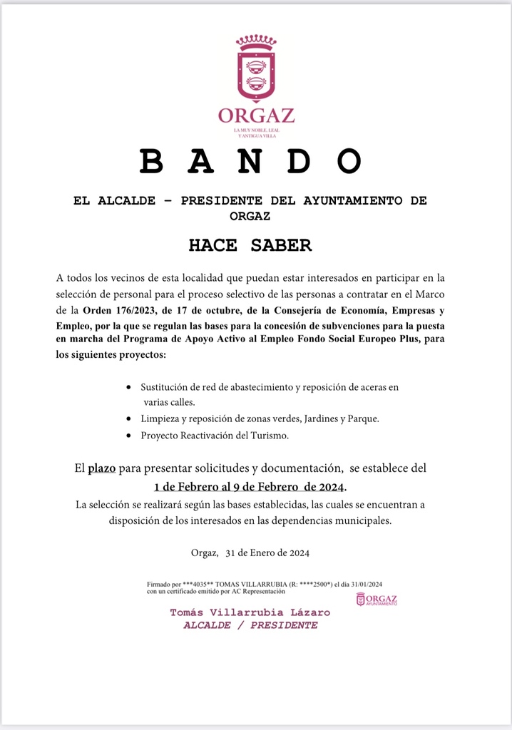 NUEVO PLAN DE EMPLEO