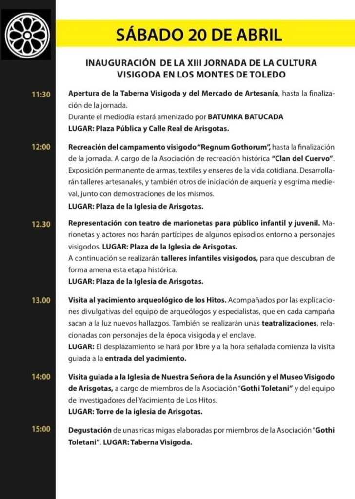 PROGRAMA XIII JORNADA DE LA CULTURA VISIGODA